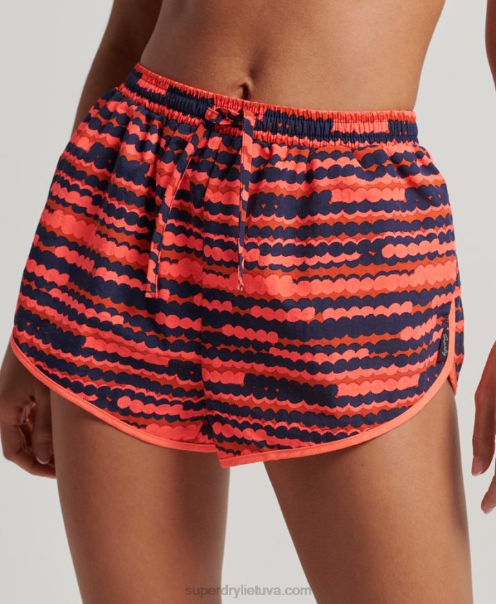 Superdry Printed Beach Shorts Pink Women