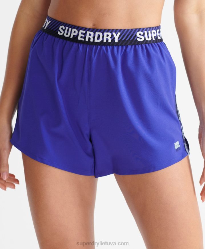 Superdry Train Loose Shorts Blue Women