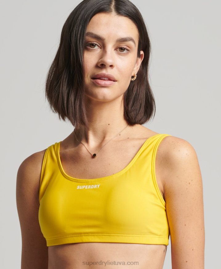 Superdry Essential Recycled Bikini Top Yellow Women