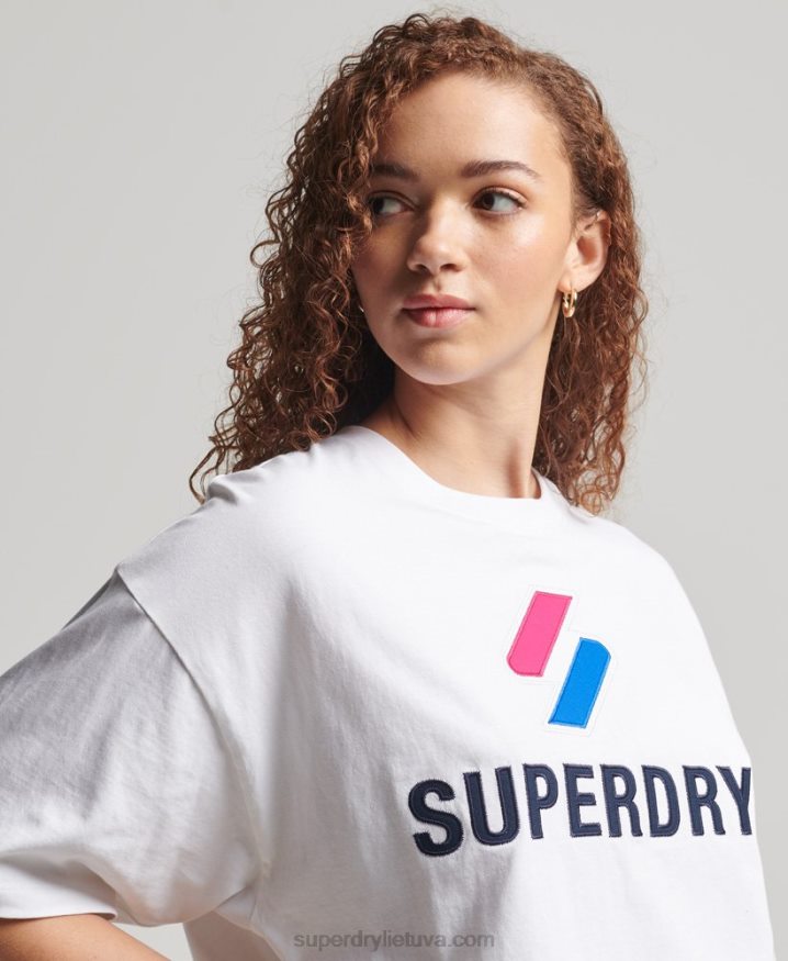 Superdry Code Stacked Boxy T-Shirt White Women