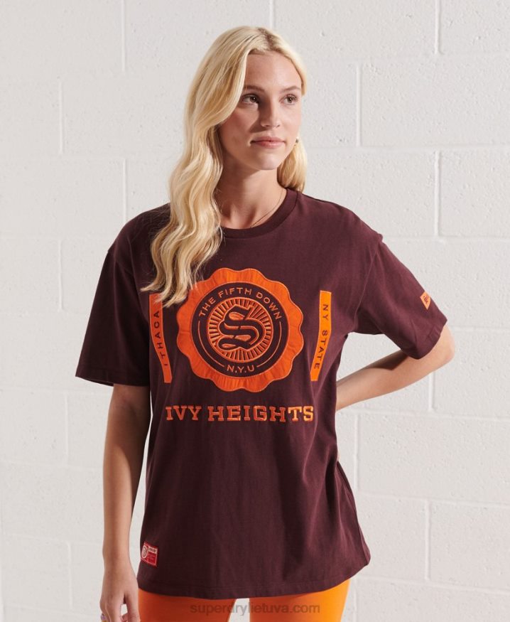 Superdry College Graphic T-Shirt Red Women