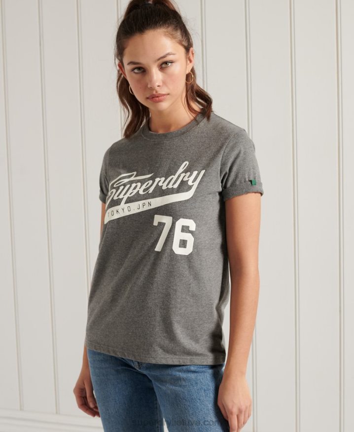 Superdry Collegiate Cali State T-Shirt Dark Grey Women