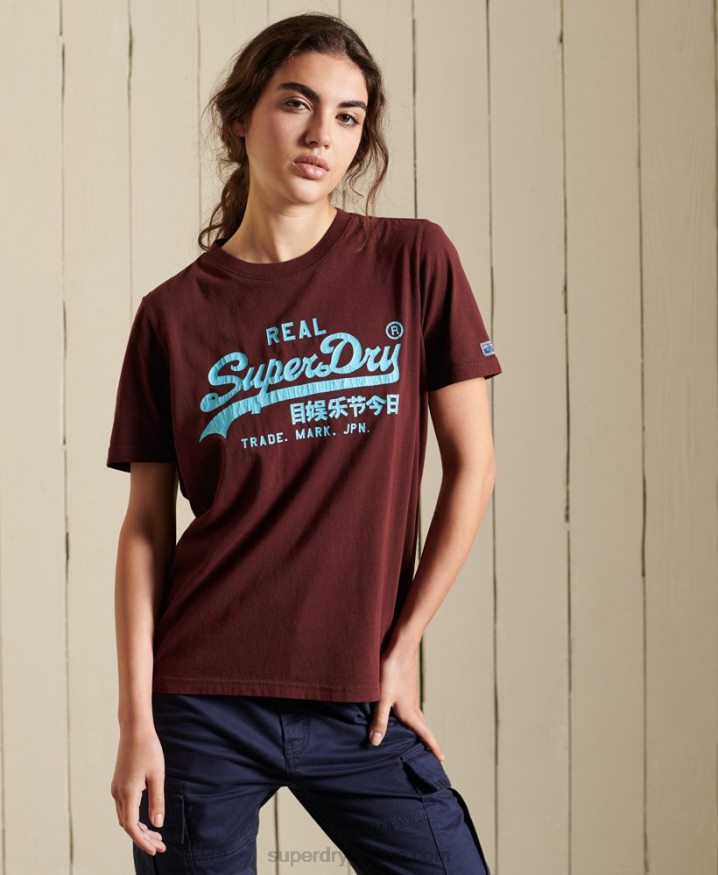 Superdry Vintage Logo American Classic T-Shirt Red Women Superdry Vintage Logo American Classic T-Shirt Red Women