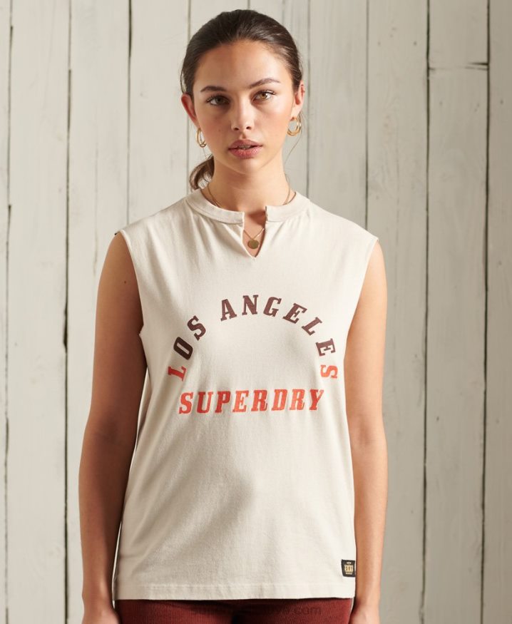 Superdry Bohemian Band Vest Top Cream Women