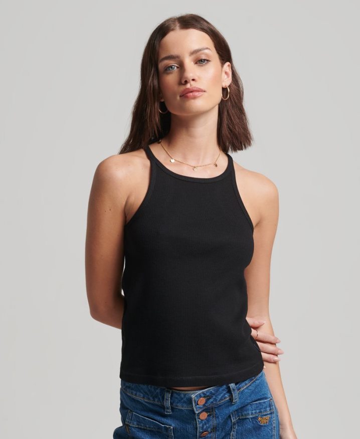 Superdry Racer Vest Top Black Women