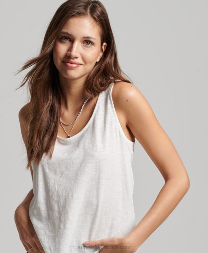 Superdry Studios Jersey Tank Top White Women