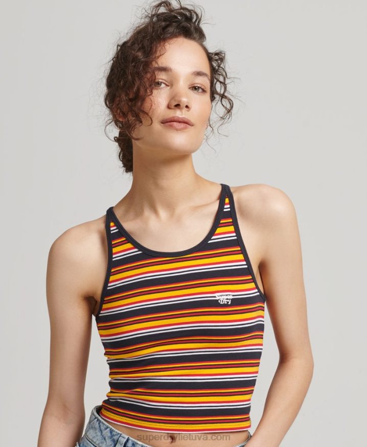 Superdry Vintage Cali Stripe Vest Navy Women Superdry Vintage Cali Stripe Vest Navy Women