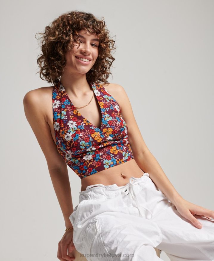 Superdry Vintage Halter Top Multi Women Superdry Vintage Halter Top Multi Women