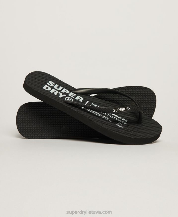 Superdry Vegan Flip Flops Black Women