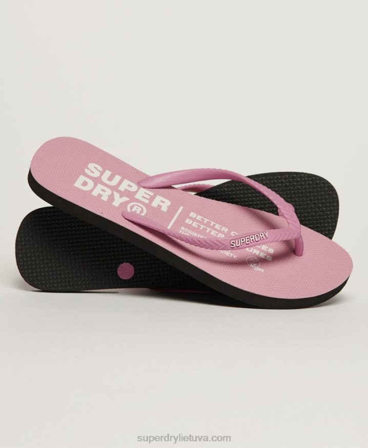 Superdry Vegan Flip Flops Pink Women